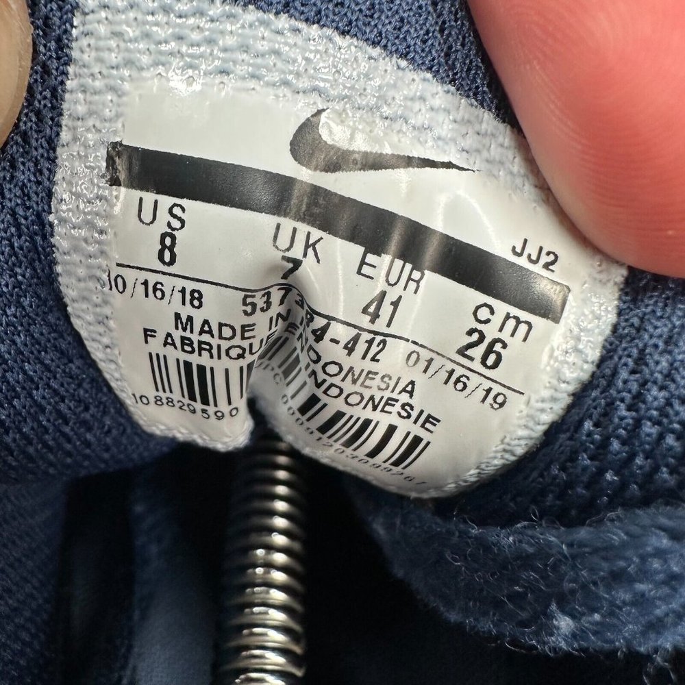 Nike Air Max 90 Navy Blue Shoes Sneakers Size US 8 Casual Outdoor Comfort Y2K - Picture 10 of 11
